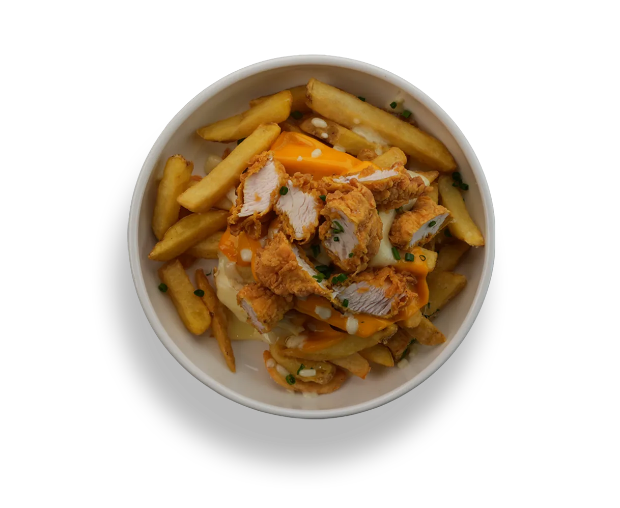 Çıtır tavuk ve patates kasesi